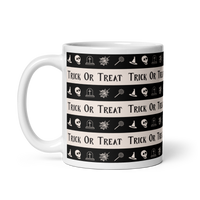 Thumbnail for Halloween White glossy mug, Halloween All Over Print Coffee Mug/Trick or Treat SHAVA