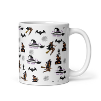 Thumbnail for Halloween White glossy mug, Halloween All Over Print Coffee Mug/That  Witch SHAVA