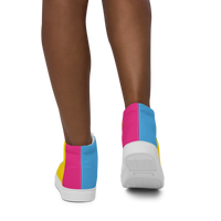 Thumbnail for Pansexual Flag LGBTQ High Top Canvas Shoes Women’s Size SHAVA