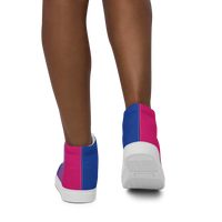 Thumbnail for Bisexual Flag LGBTQ High Top Canvas Shoes Women’s Size SHAVA