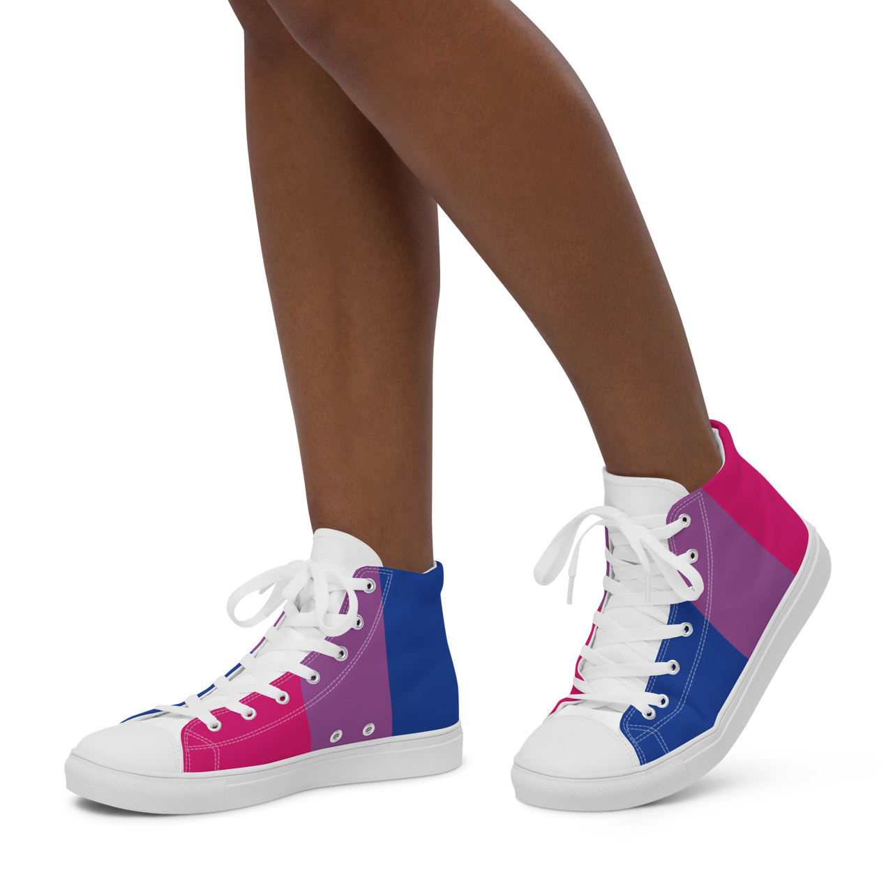 Bisexual Flag LGBTQ High Top Canvas Shoes Women’s Size SHAVA