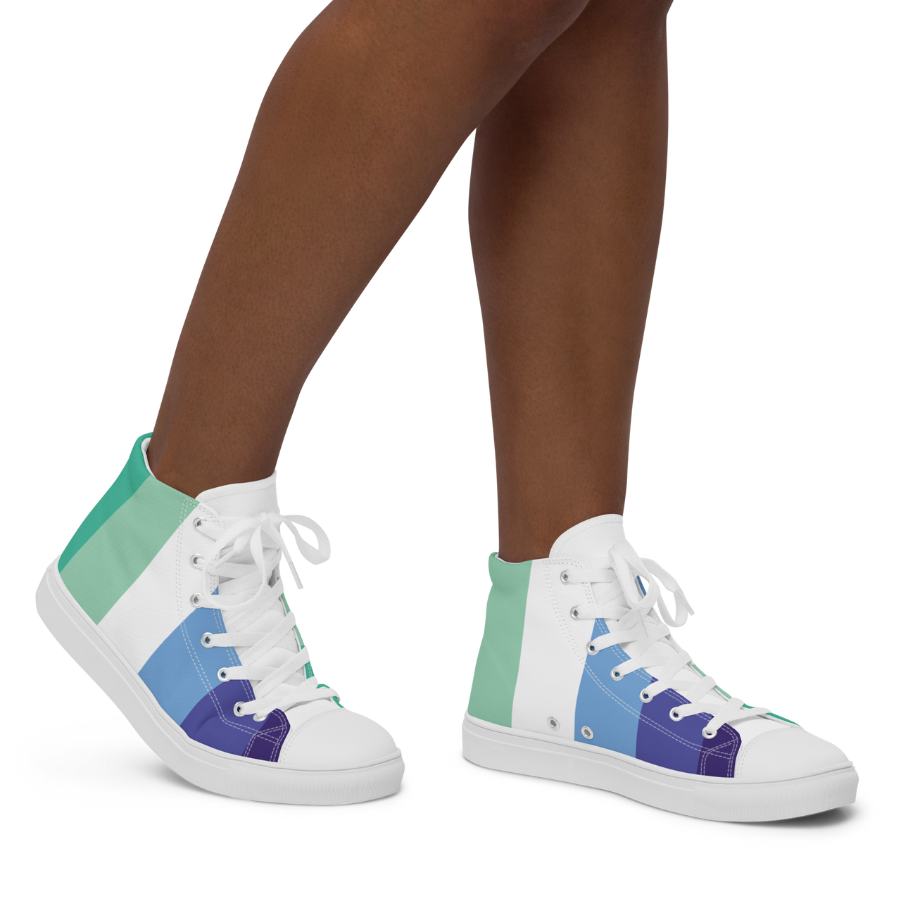 Gay Flag LGBTQ High Top Canvas Shoes Women’s Size SHAVA