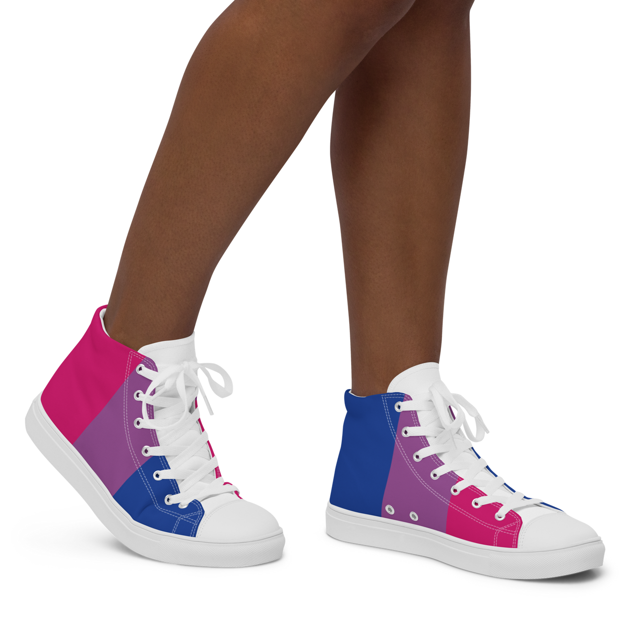 Bisexual Flag LGBTQ High Top Canvas Shoes Women’s Size SHAVA